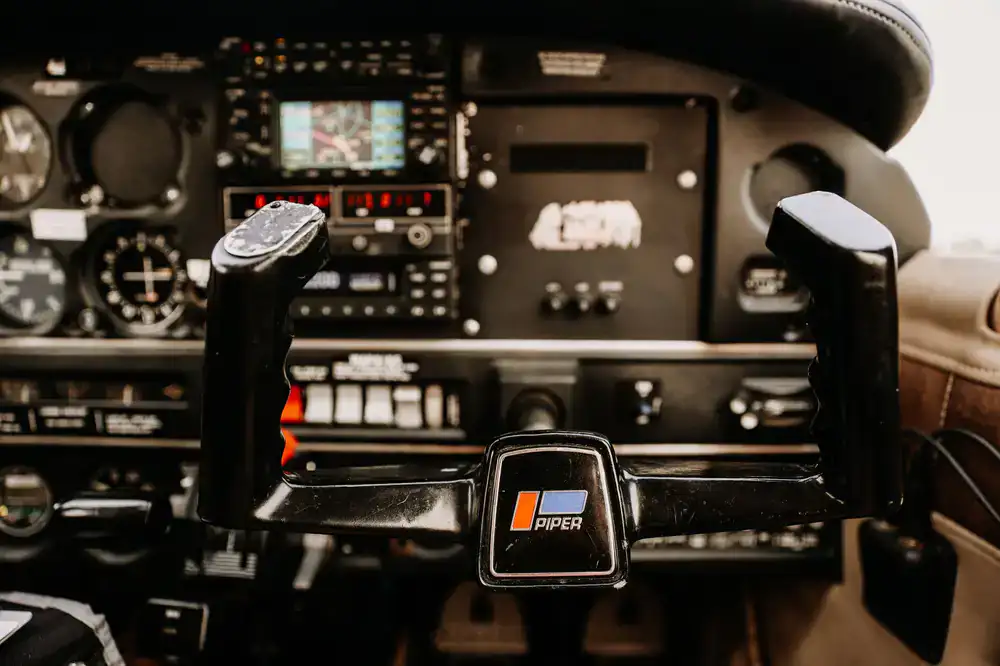 Flight simulator instrument panel detail
